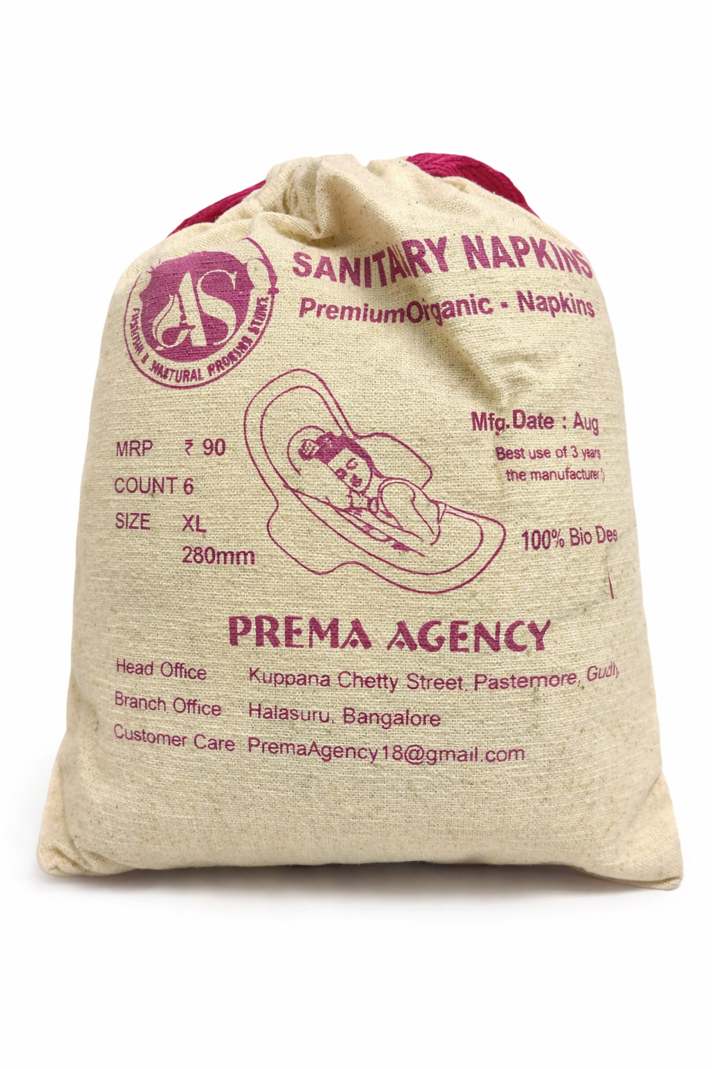 AS Premium Organic Napkins - XL - 290mm