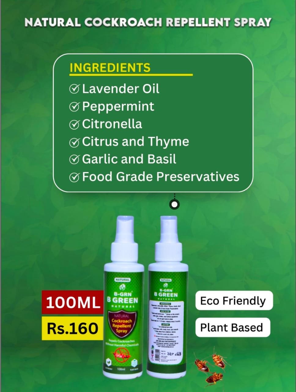 Natural Cockroach Repellent Spray